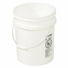 Vestil 5 Gal Open Head Pail with Steel Handle, White PAIL-54-PWS